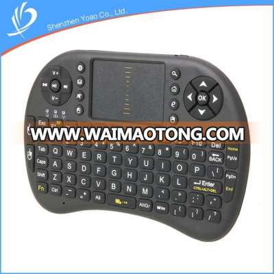 Black Backlit Ergonomic Mini Wireless I8 Keyboard Mouse